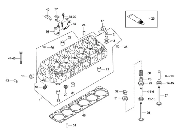 500390861 - направляющая выпускного клапана