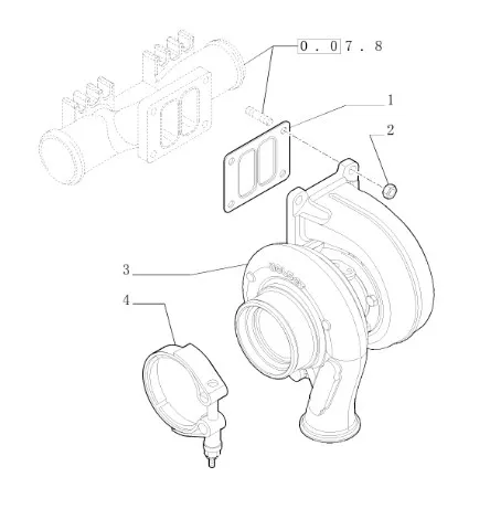 500390639 - Хомут турбины ДВС Cursor8K/9K CS, CSX, CX6/8