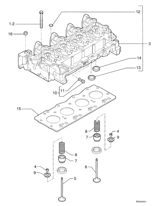 4895790 - Головка блока цил. голая ДВС NEF4,5Mech экс.погр, телеск. погр. CNH, Dieci